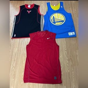 Pre Owned Adidas Bulls, Mitchell and Ness Warrios Reversible, Nike Pro Medium
